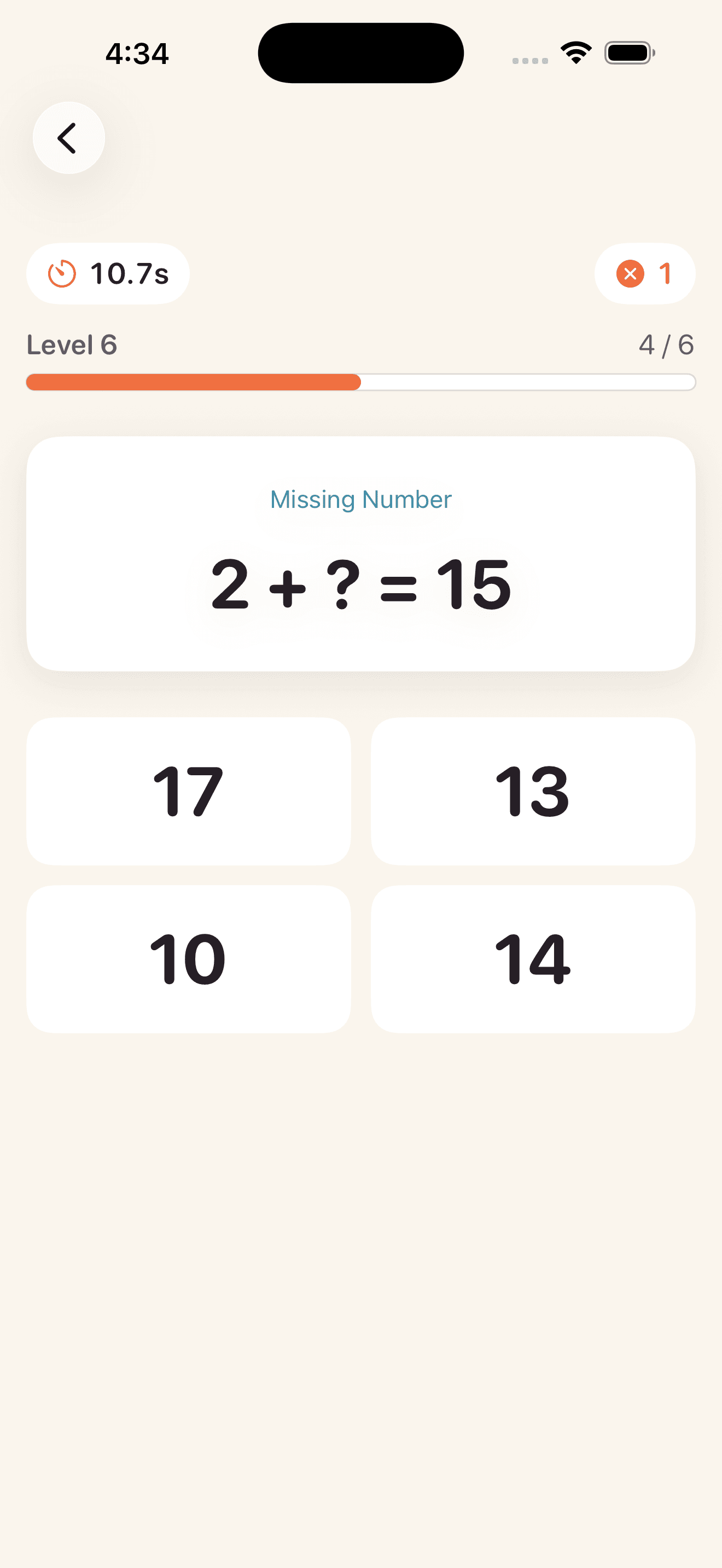 Brain Math 2x gameplay screenshot 1